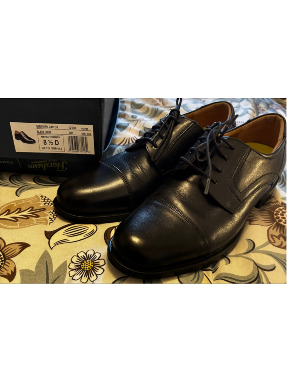 Men's Florsheim Midtown Cap Ox Shoes Black Size 8.5 D